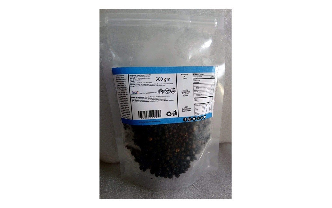 Spicebay Black Pepper    Pack  500 grams